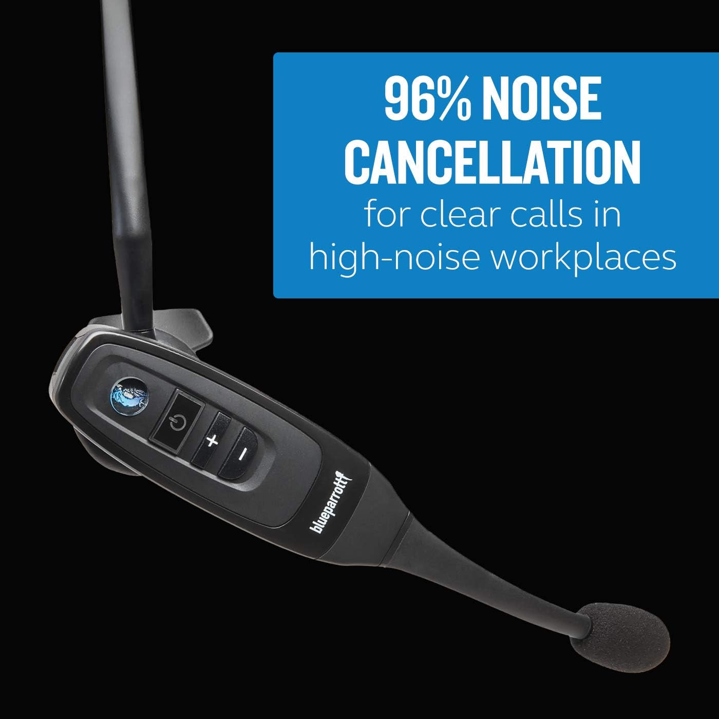 B350-XT Noise Cancelling Trucker Bluetooth Headset – Updated Design with Industry Leading Sound & Improved Comfort, Extended Wireless Range - Ideal for Anyone On-The-Go, Black